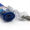 iLike Kids Rechargeable Sonic Electric Toothbrush, USB Charging, 3 Brush Heads (1+2 Replacement Heads), Soft Bristles, Waterproof, Blue Bear Design Blue