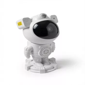 iLike Astronaut Smart LED Lamp with Bluetooth Speaker, RGB Night Light, Remote Control, 360° Rotating Head White