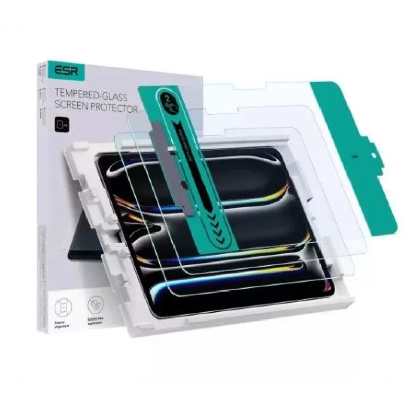 iLike ESR Tempered Glass Screen Protector for iPad Pro 11 inch 2024 - 2 Pack Transparent