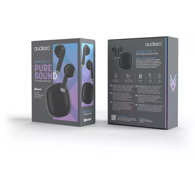 Audeeo True Wireless Earphones AOORBIT2-BK - Black