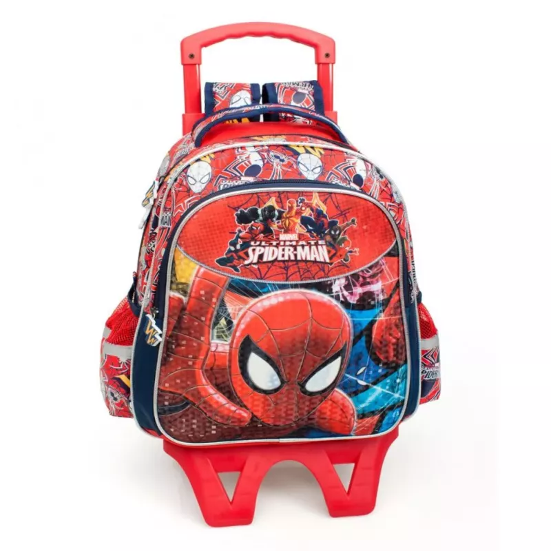 Marvel Premium 2-in-1 Backpack for Boys Ultimate Spiderman 3D Deluxe XL Red