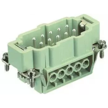 Harting Han E Male Insert with Screw Termination, 10+PE Contacts, 16A, 500V