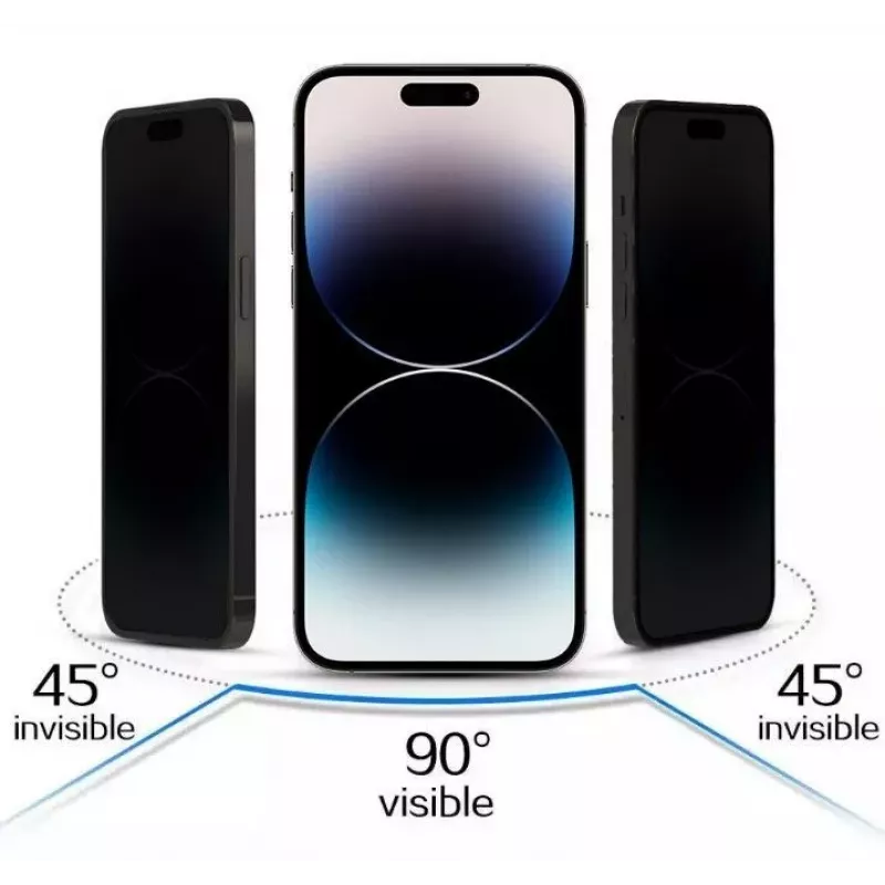 iLike Apple iPhone 15 Tempered Privacy Glass Screen Protector Black
