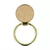 iLike Ring LEATHER UCH000526 Gold - Premium Genuine Leather Phone Ring Holder with 360° Rotation and Kickstand