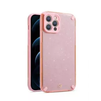 iLike Apple iPhone 12 Pro Max Armor Glitter Case Pink