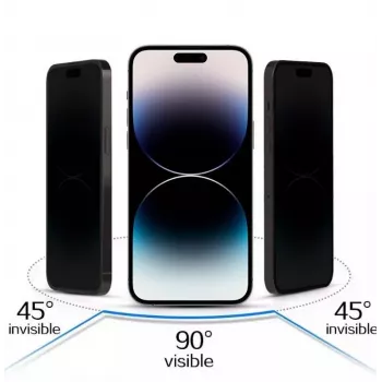 iLike Apple iPhone 16 Pro Max Tempered Privacy Glass Screen Protector Black