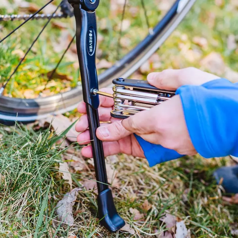 Forever Outdoor Bikes Kickstand - Aluminum Alloy Side Kickstand for 24-29 inch Bikes, Black