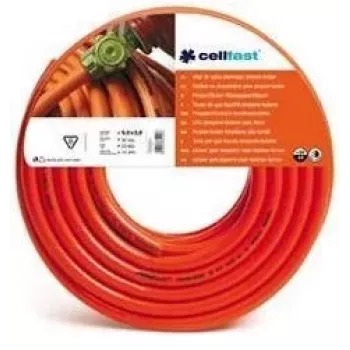 CELLFAST LPG Gas Hose 9mm x 60m on Stand - Propane-Butane, Orange, PVC with Textile Reinforcement, 20 bar