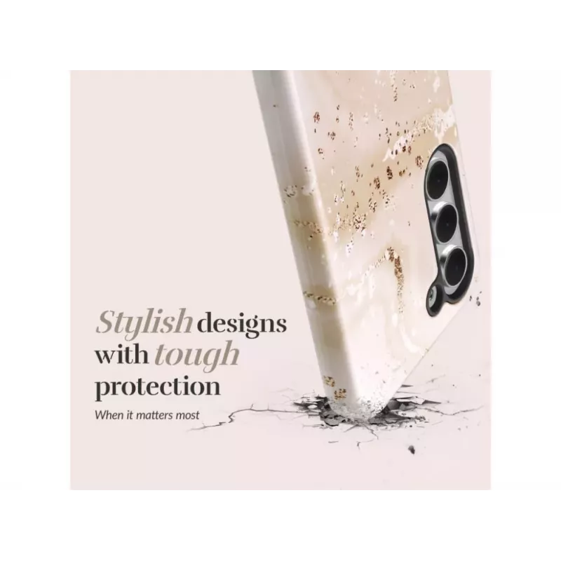 Mio Gold Marble Magsafe Compatible Back Cover Case for Samsung Galaxy S25 5G