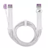 ASUS ROG EQUALIZER White Edition GPU Power Cable - 16-pin 12VHPWR to 3x8-pin PCIe - 700mm White