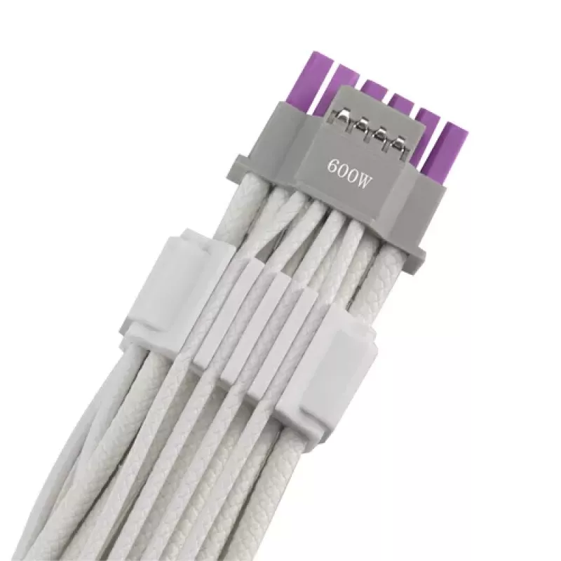 ASUS ROG EQUALIZER White Edition GPU Power Cable - 16-pin 12VHPWR to 3x8-pin PCIe - 700mm White