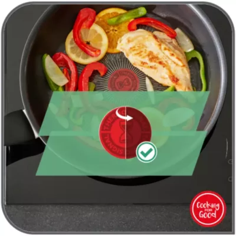 TEFAL Easy Plus Frying Pan 24 cm, Fixed Handle, Black, Titanium Non-Stick, Not Induction