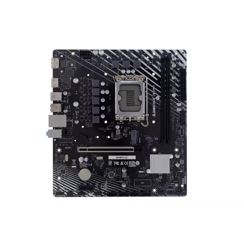 BIOSTAR H810MTE 2.0 Motherboard, Intel H810, LGA 1700, DDR4, Micro ATX