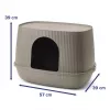 SAVIC Moona Cat Litter Box Grey 57x39x39 cm