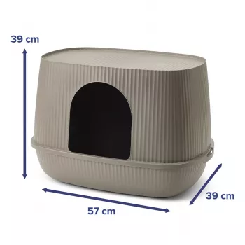 SAVIC Moona Cat Litter Box Grey 57x39x39 cm