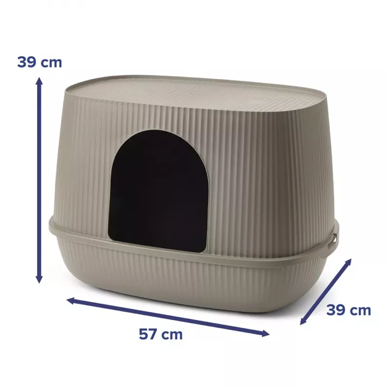SAVIC Moona Cat Litter Box Grey 57x39x39 cm