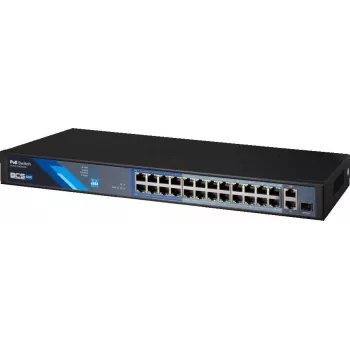 BCS BCS-B-SP2402G-1SFP 24-Port PoE+ Unmanaged Switch with 2 Gigabit Uplink and 1 SFP Slot
