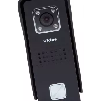 VIDOS S6B Outdoor Door Panel - Silver/Grey, 4-Wire, IP65, IR Night Vision
