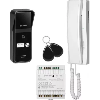ORNO OR-DOM-BA-935ZD/W 2-Wire Audio Intercom Kit for Single Family Home, White