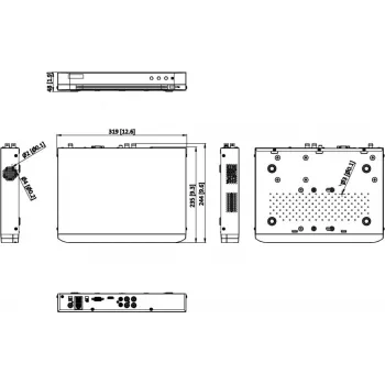 Hikvision iDS-7204HTHI-M1/XT/4A+4/1ALM 4-Channel 5MP AcuSense Surveillance Kit with 4 Cameras