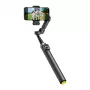 AOCHUAN Smart V3 Smartphone Gimbal with AI Tracking, Fill Light, Remote, Tripod, Selfie Stick, Black