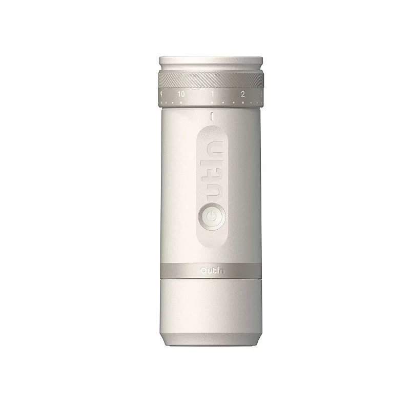 OutIn Fino White Conical Burr Coffee Grinder