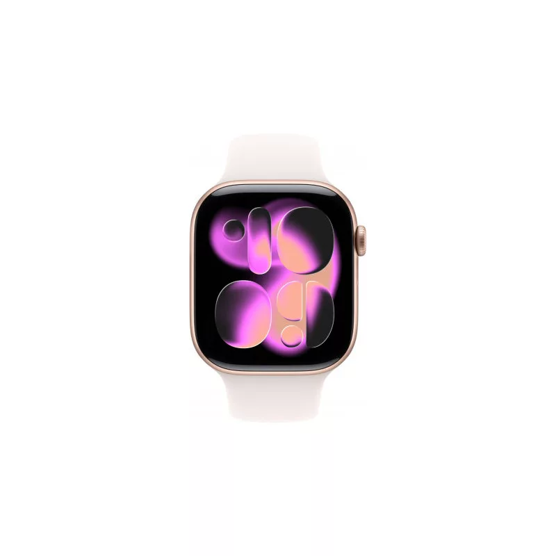 Apple Watch Series 11 GPS 42mm Rose Gold Aluminium Case with Light Blush Sport Band S/M, MEU04ET/A
