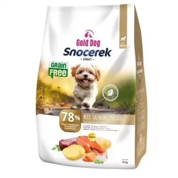 GDD Gold Dog Snocerek Grain Free Small Breeds Beef & Salmon, Potato Dry Dog Food - 4 kg