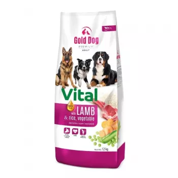 GDD Gold Dog Premium Vital Lamb & Rice Dry Dog Food 12kg