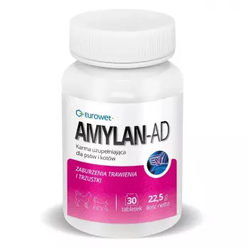 EUROWET Amylan-Ad Dietary Supplement for Dogs and Cats - 30 Tablets