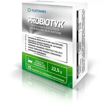 EWE EUROWET Probiotic Dietary Supplement for Cats - 15 x 1.5 g Sachets
