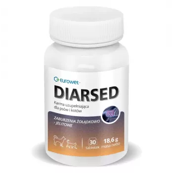 EWE EUROWET Diarsed - Veterinary Dietary Supplement for Dogs and Cats - 30 Tablets