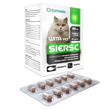 EUROWET Wita-Vet Coat - Supplements for Cats - 120 Tablets