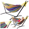 LEAN Garden Hammock with Frame for Two People, Colorful, 200x120 cm