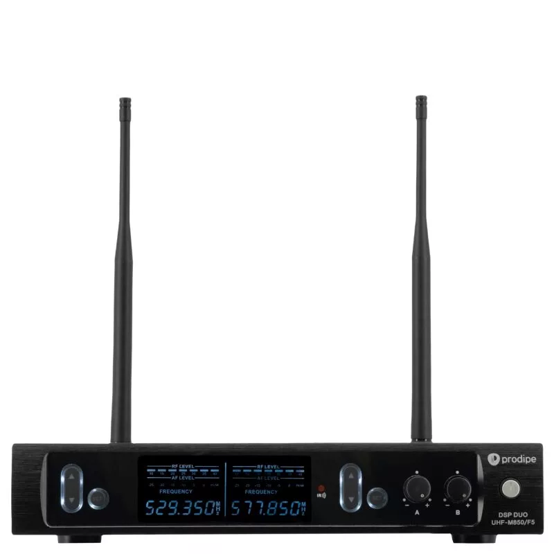 PDE Prodipe M850 DSP Duo UHF F5 - UHF Wireless Microphone System with 2 Handheld Microphones