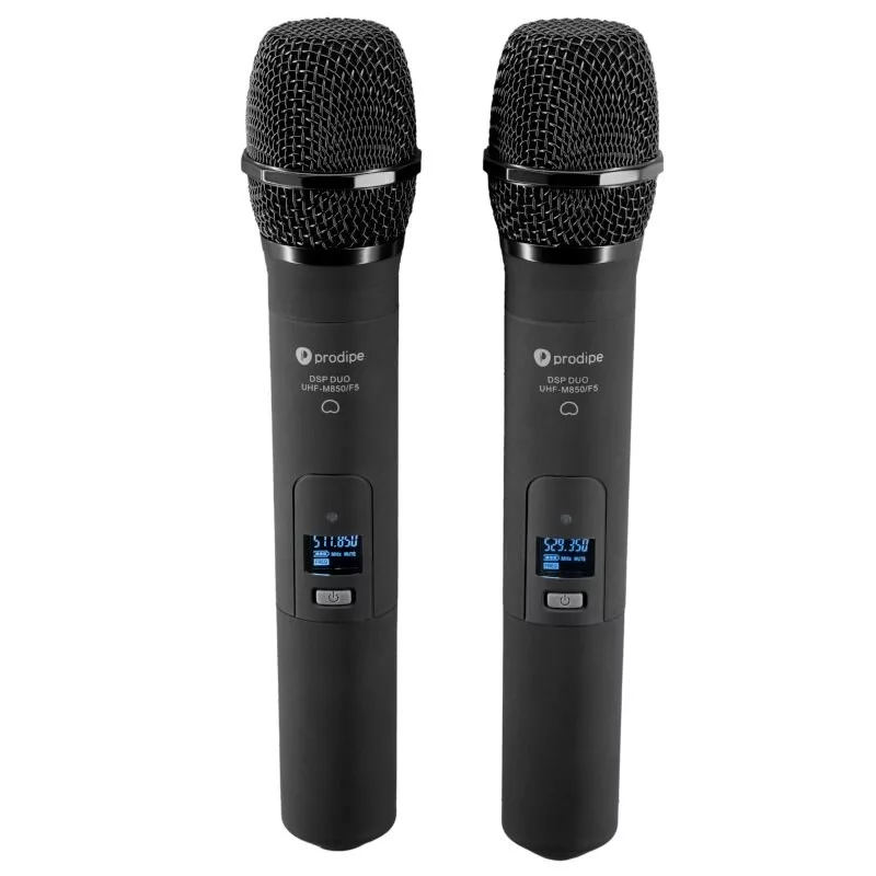 PDE Prodipe M850 DSP Duo UHF F5 - UHF Wireless Microphone System with 2 Handheld Microphones
