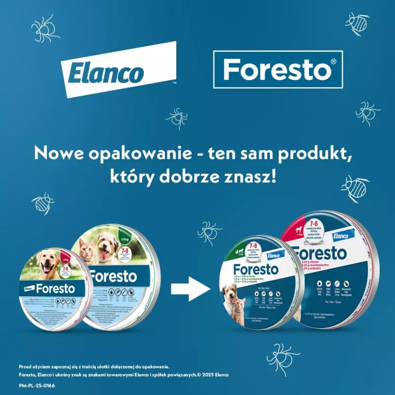 ENA ELANCO Foresto Flea and Tick Collar for Cats and Dogs Under 8 kg