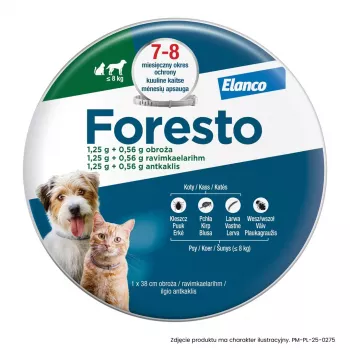 ENA ELANCO Foresto Flea and Tick Collar for Cats and Dogs Under 8 kg