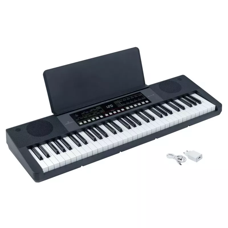 KYL Soundsation KeyLi-61 Keyboard - 61 Touch-Sensitive Keys, 300 Tones, USB-MIDI, Black