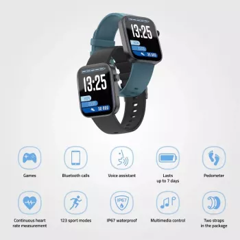 LAMAX BCool2 Plus Black Smartwatch 1.8 inch IP67 Bluetooth 5.1 260mAh