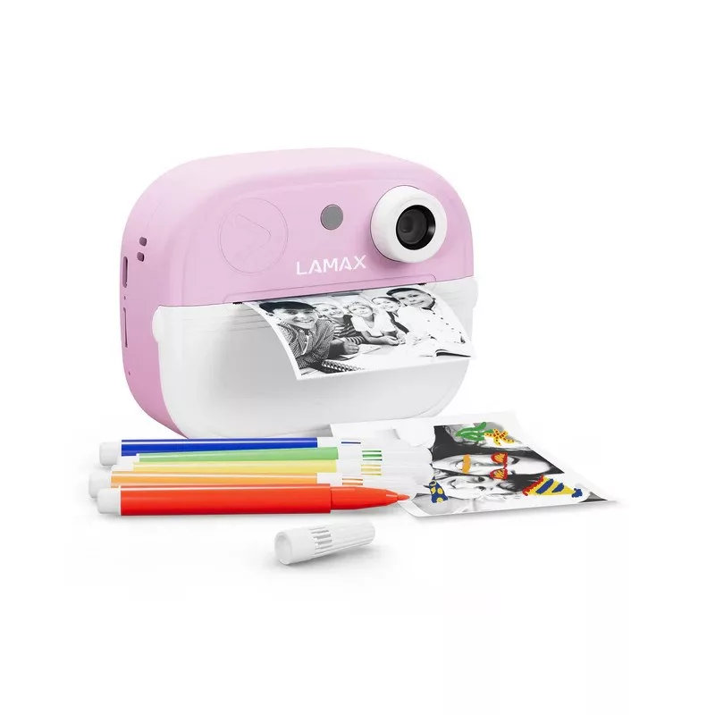 LAMAX InstaKid2 Play Children's Digital Camera, Pink, 2.0 inch IPS Display, Full HD Video, 48 Mpx Photo, microSD