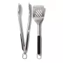 OXO Good Grips Grilling Spatula and Tongs Set, Black/Silver, 2-Piece
