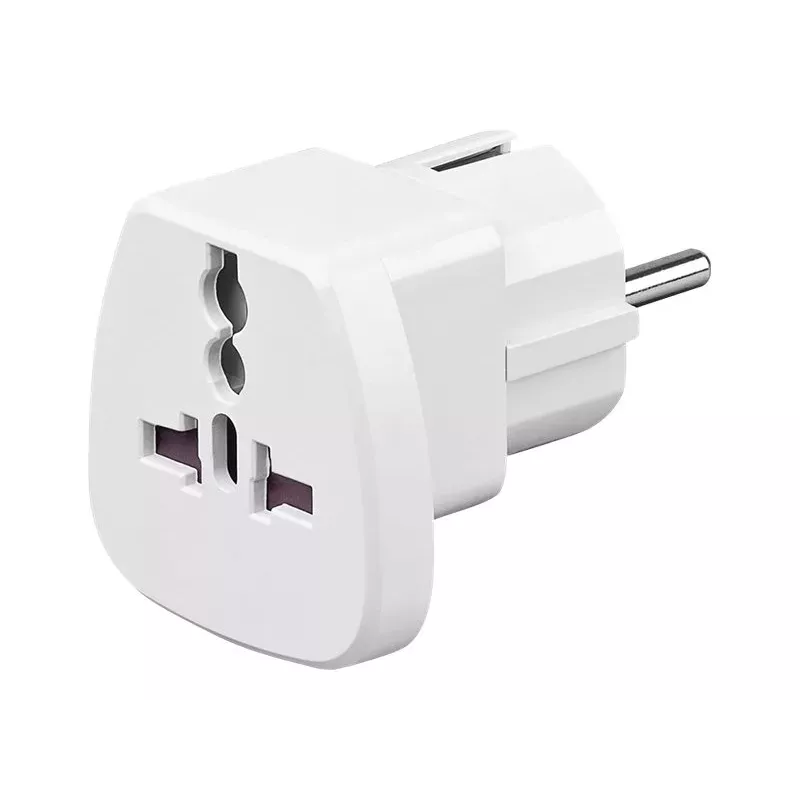 Goobay 94026 Travel Adapter UK, US, IT, CH to EU, White