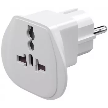 Goobay 94026 Travel Adapter UK, US, IT, CH to EU, White