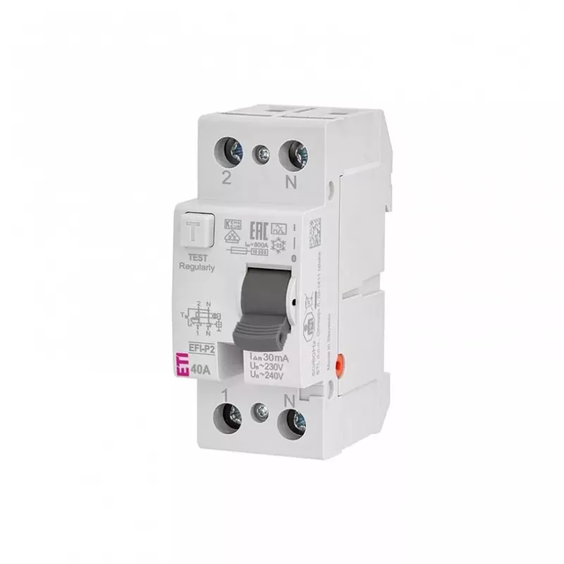 ETI Residual Current Circuit Breaker 2P 40A 30mA Type A EFI-P2 A
