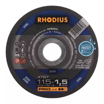 RHODIUS XT 67 115x1.5x22.23 Cut-Off Wheel Pro Blue