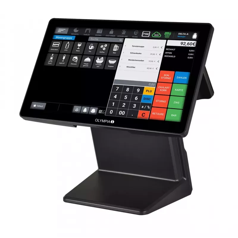 OLYMPIA T400K All-in-One 39.6 cm (15.6 inch) Touchscreen POS Terminal Black