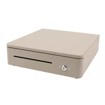 OLYMPIA S330 Manual Cash Drawer - Black - 4 Banknote & 8 Coin Compartments - Key Lock - Steel Casing