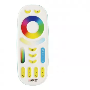 MIBOXER FUT092v2 LED Remote Control RGB+CCT 4 Zones 2.4GHz White