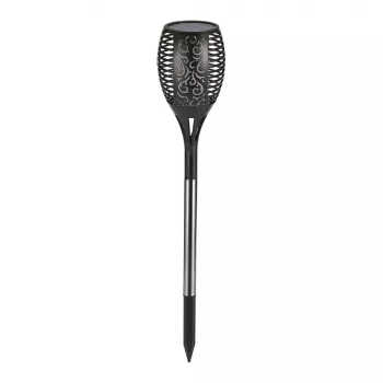 SYNERGY21 LED Flame Series Solar Garden Lamp with Ground Spike - Black